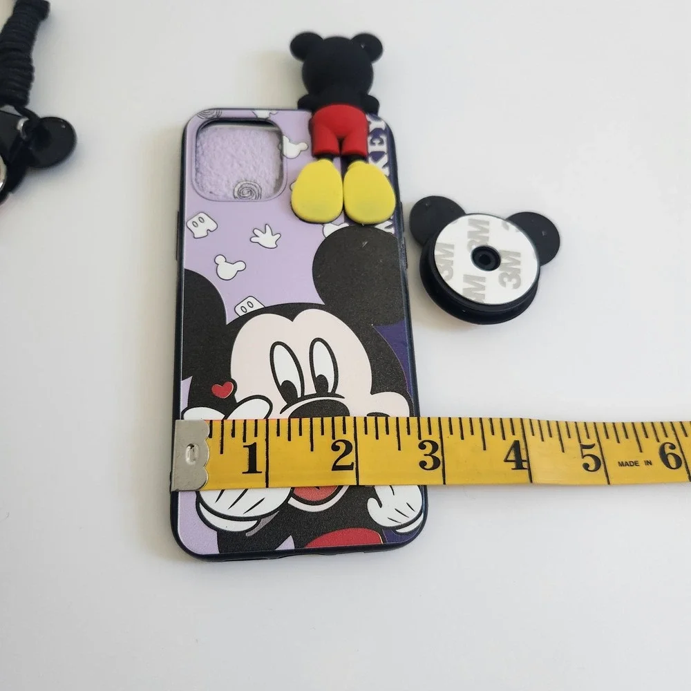 Mickey Mouse iPhone 12 Pro Phone Case with‎ Character Charm and Lanyard NEW